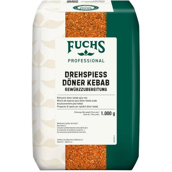 Fuchs Foodservice Gewürz, Fuchs Professional Drehspieß Döner Kebab Gewürzmischung 1000g