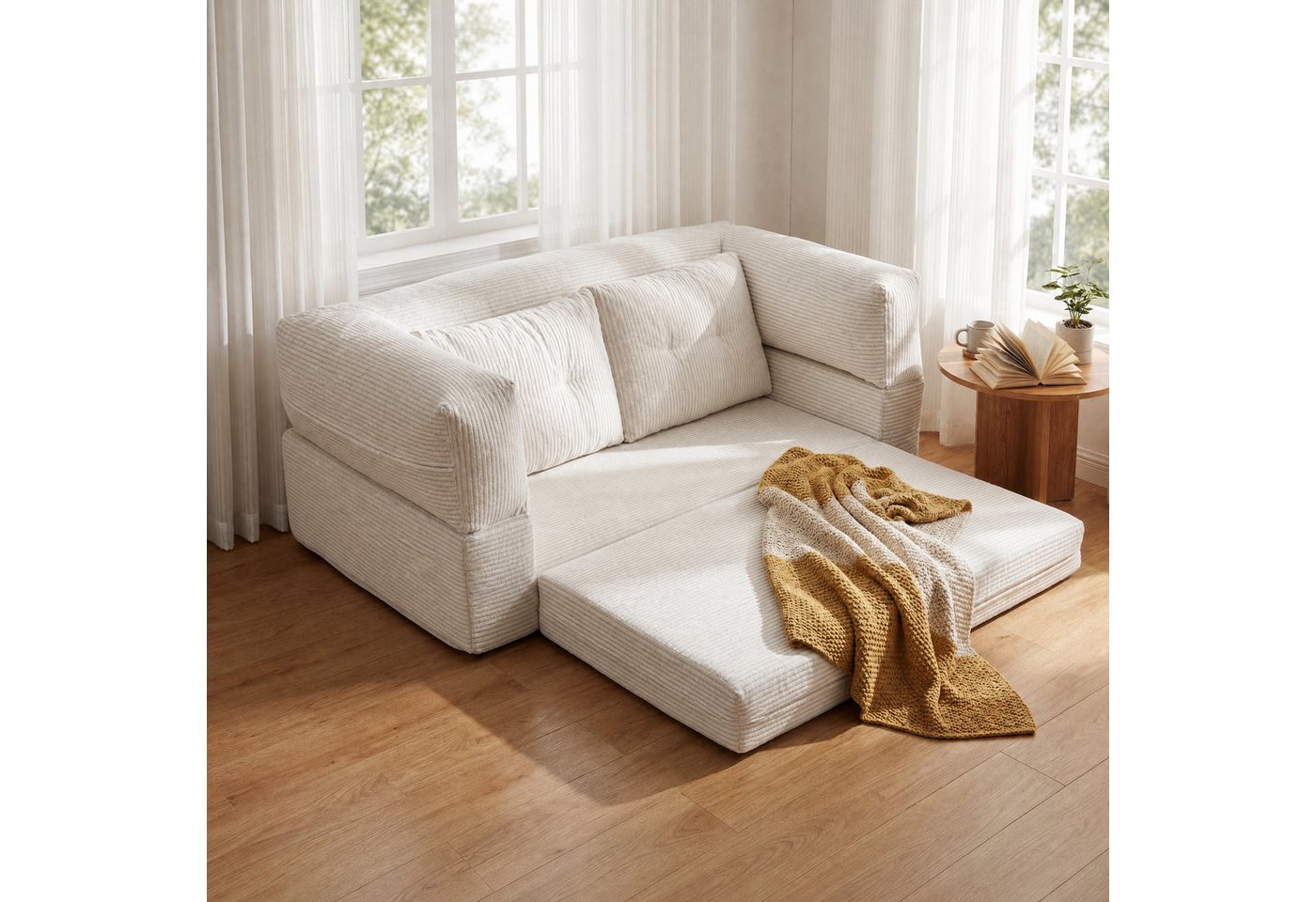 FUFU&GAGA Schlafsofa Klappsofa mit Schlaffunktion, modernes Bettsofa 170 × 90 cm – Bild 4 von 5
