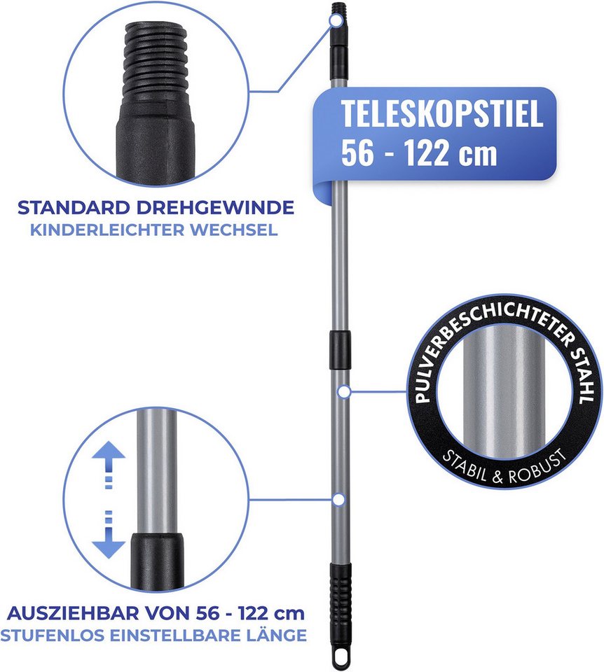 Maximex Fugenkratzer Maximex 4-ZACK, mit Teleskopstiel, 4 unterschiedliche Zacken, für Garten und Einfahrt – Bild 5 von 5