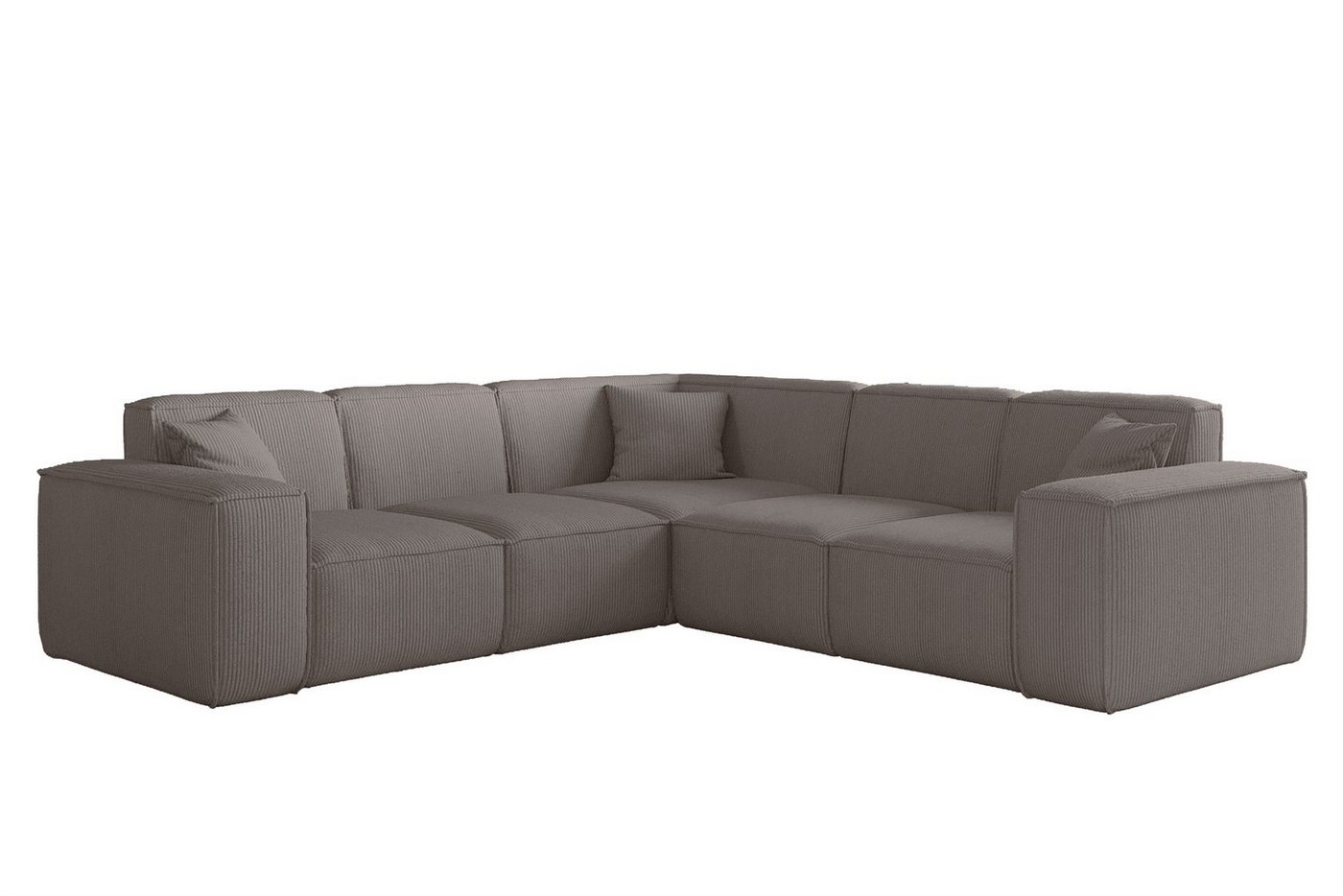 Fun Möbel Ecksofa Designersofa CELES PREMIUM in Stoff Scala, Seite Universal, inkl. 3 Zierkissen – Bild 2 von 3