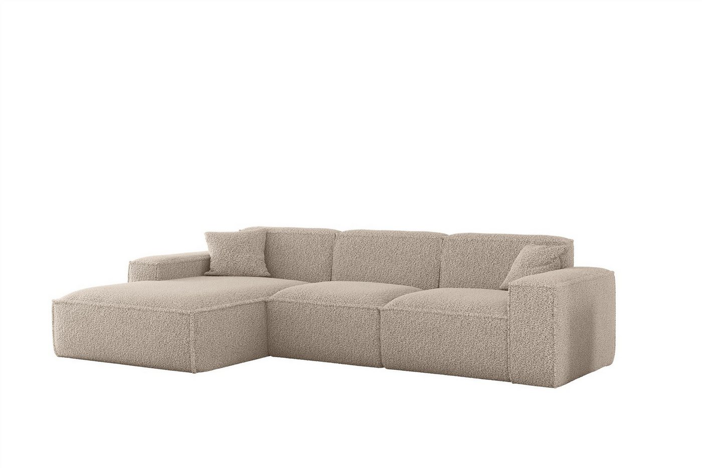 Fun Möbel Ecksofa Designersofa CELES PREMIUM in Stoff Sven, Ottomane Rechts oder Links, inkl. 2 x Zierkissen – Bild 2 von 4
