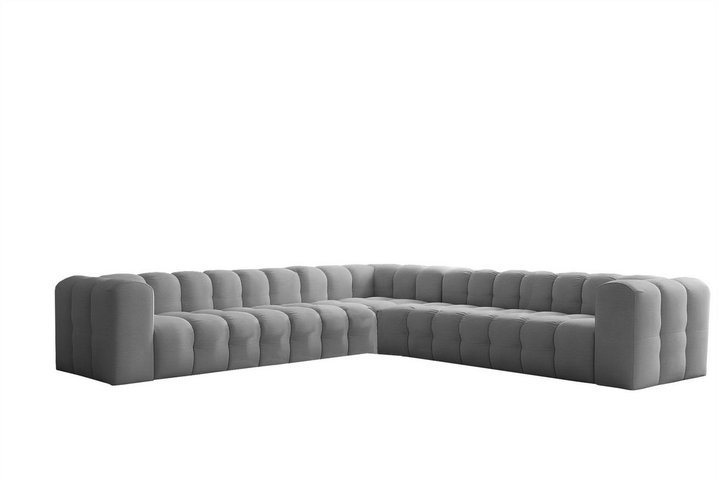 Fun Möbel Ecksofa Designersofa SOLVIE XL Universal (330cm), Stoff Moly oder Tiffani, Sofa-Rücken echt bezogen – Bild 2 von 4