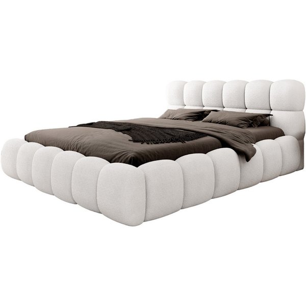 Fun Möbel Polsterbett Bett AURELIA in Stoff Ascot / Speed Versand (Mit oder ohne Matratze), Speed Versand