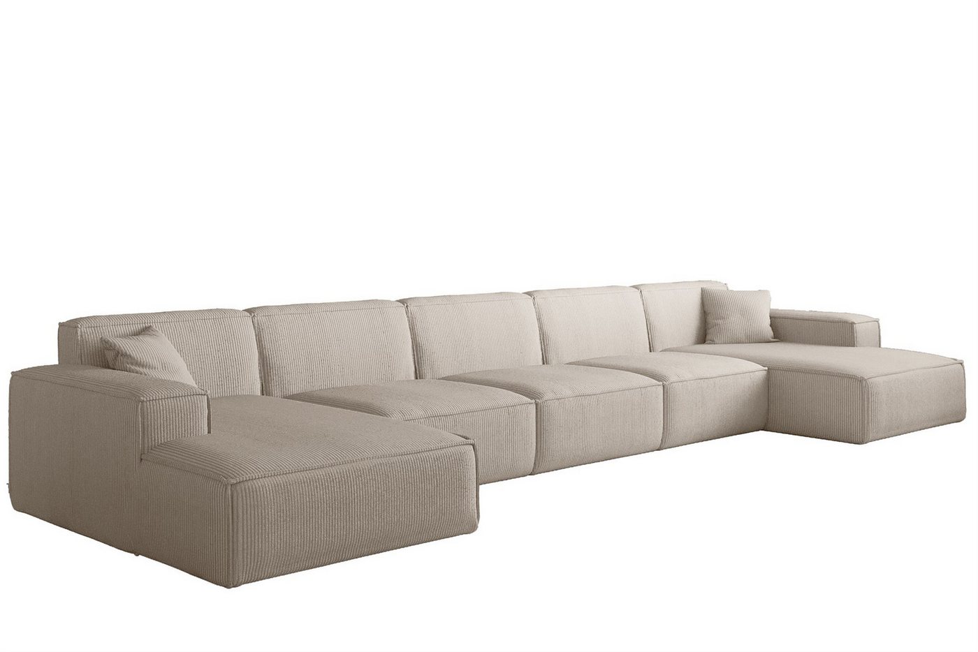 Fun Möbel Wohnlandschaft Sofa U-Form CELES PREMIUM XL in Stoff Scala, Breite 462 cm, inkl. 2 Zierkissen – Bild 2 von 3