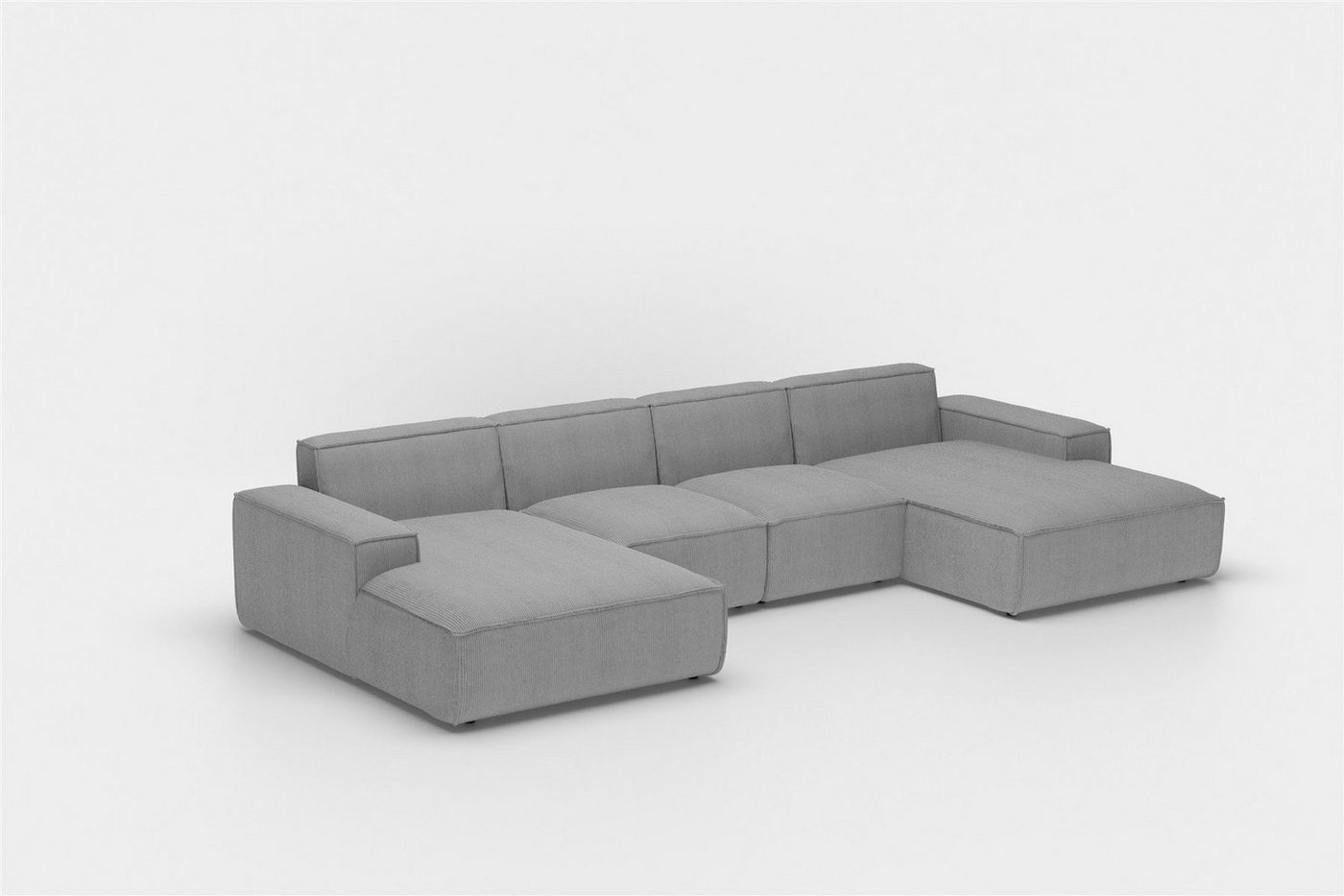 Fun Möbel Wohnlandschaft U-Form CELES PREMIUM XS, Breite 342 cm, inkl. 2 Zierkissen – Bild 4 von 5