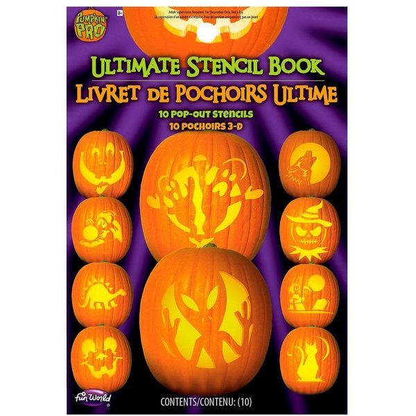 Fun World Dekoobjekt Ultimative Halloween Kürbis-Schnitzschablonen