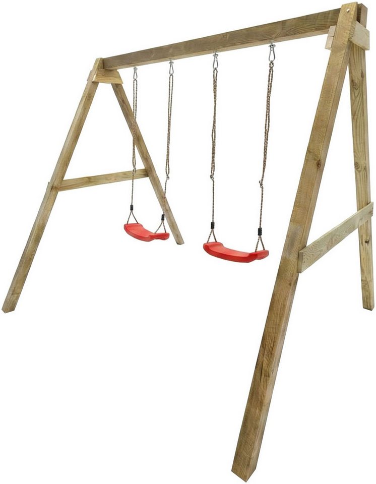 FUNGOO Doppelschaukel MaxPlay - Swing, mit Sitzen und Bodenankern – Bild 4 von 5