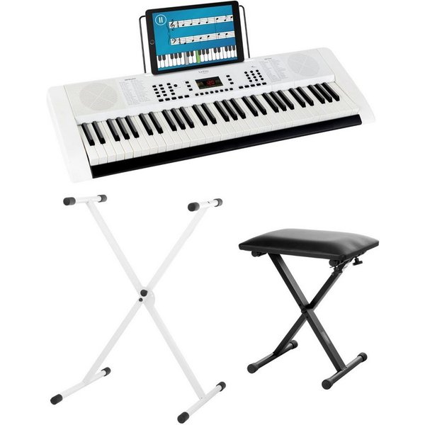 FunKey Home-Keyboard 61 Edition (300 Sounds, 300 Rhythmen) (Spar-Set, inkl. Keyboardständer & Bank), mit Begleitautomatik und intelligente Lernfunktion