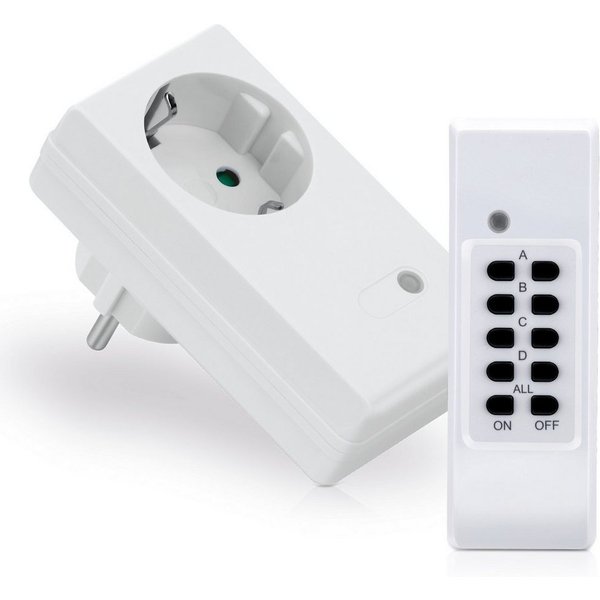 conecto Funksteckdose conecto® Funksteckdosen Set, 1100 Watt, weiß, 1-St.
