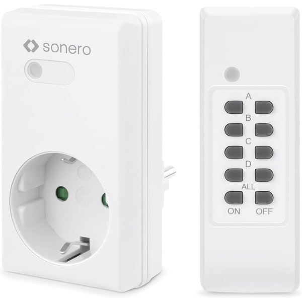sonero Funksteckdose sonero Funksteckdosen, 1 x Funksteckdose und 1 x Funkfernbedienung
