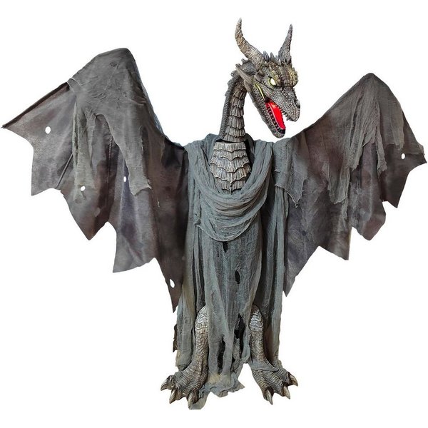 Funny Fashion Dekoobjekt Drache mit Licht, Bewegung und Ton - 187 cm, Hall