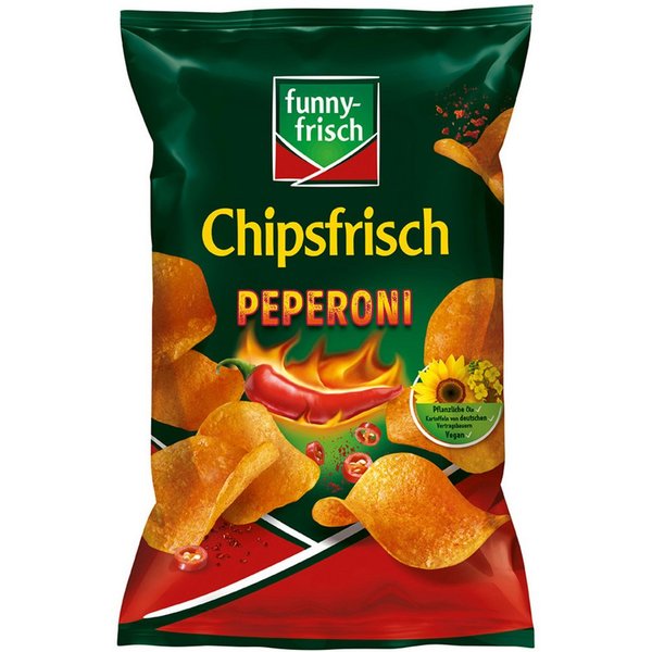 funny-frisch Knabberei, funny frisch Chipsfrisch Peperoni pikant feuriger Genuss 150g