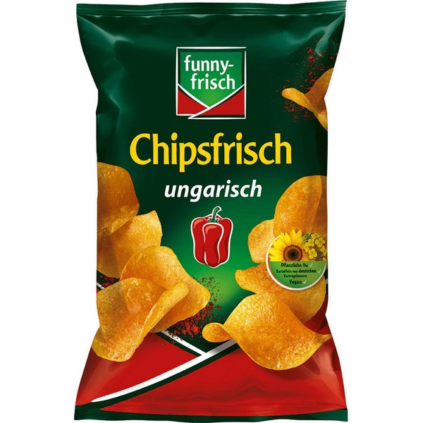 funny-frisch Knabberei, funny frisch Chipsfrisch ungarisch mit rauchigem Paprikageschmack 40g