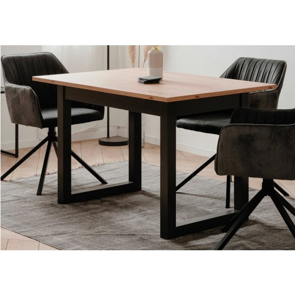 Furn.Design Esstisch Malta (Küchentisch in Anthrazit und Eiche Artisan, ausziehbar 120 - 160 cm), bis zu 6 Personen