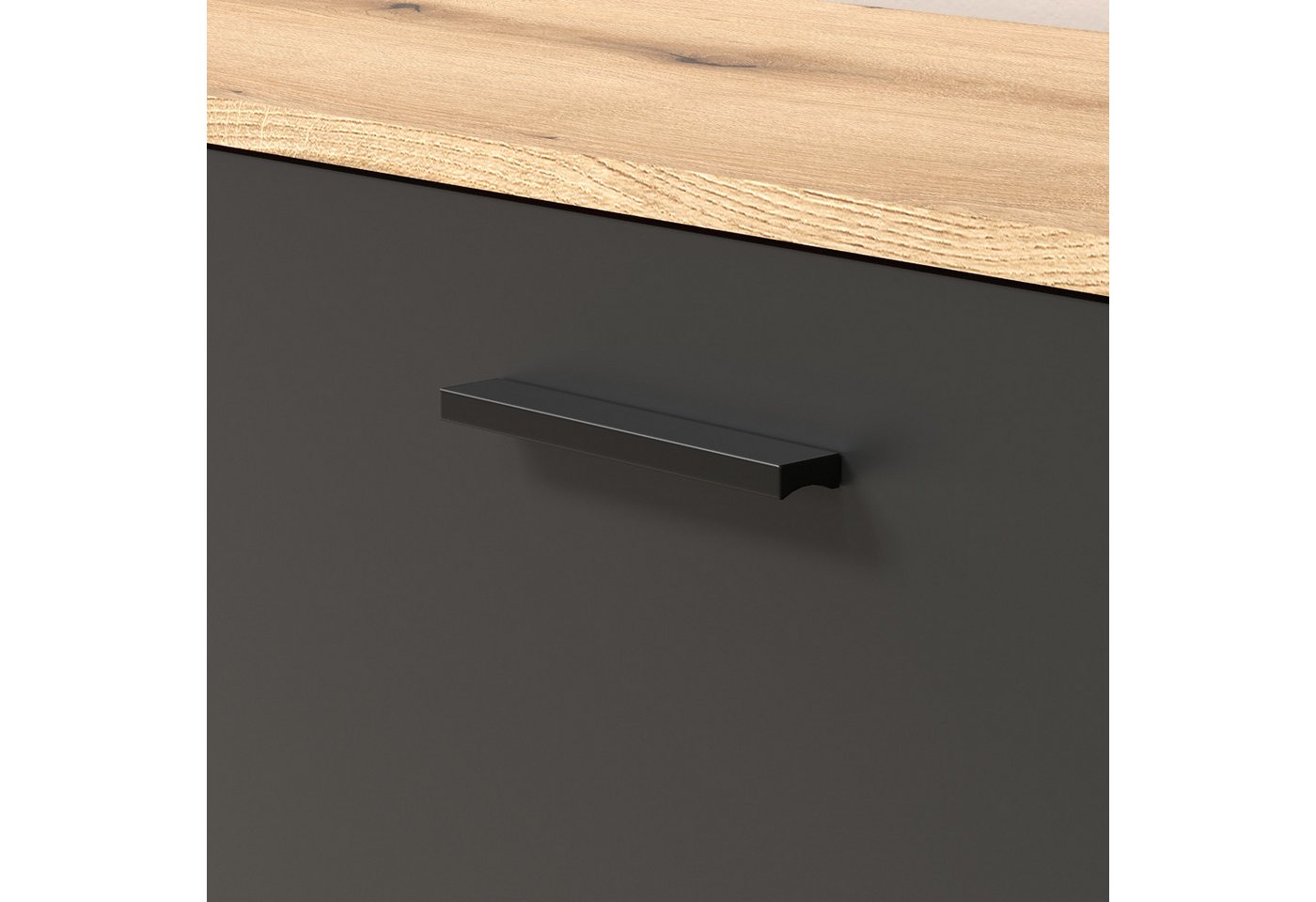 Furn.Design Garderoben-Set Avila, (in grau/Anthrazit mit Evoke Eiche Staboptik, Komplett-Set 6-teilig), variable Inneneinteilung – Bild 4 von 5