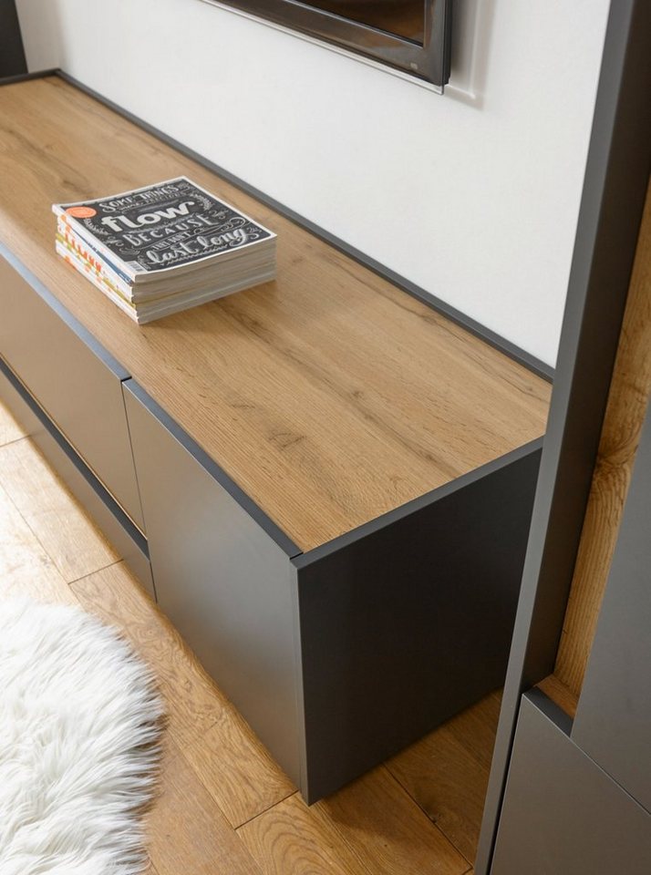 Furn.Design Sideboard Center (Kommode in grau mit Eiche, 170 x 87 cm), 4-türig – Bild 4 von 5