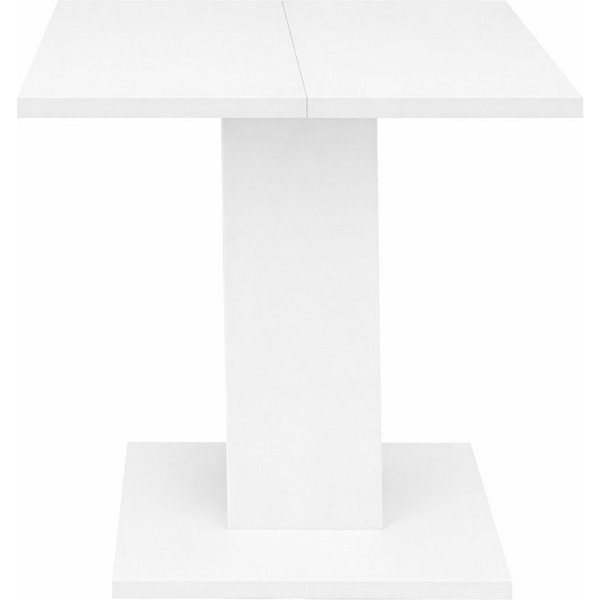 FURNARO Esstisch, eckig ausziehbar in weiß matt lack NB B/H/T: 80-120x76x80 cm