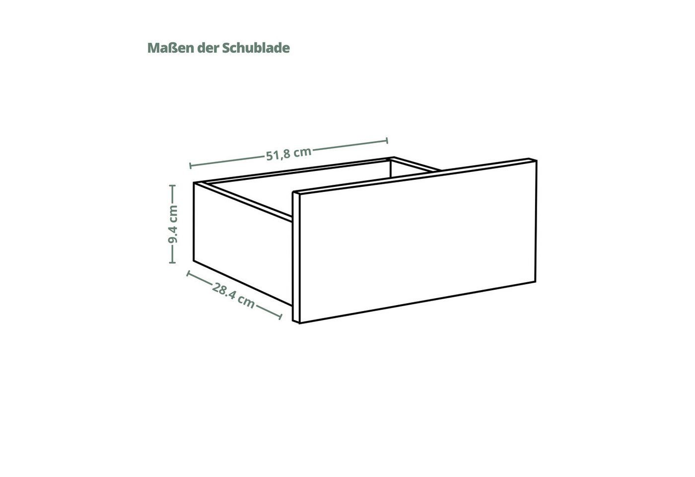 Furnica Kommode Sideboard mit 8 Schubladen Anthrazit Grau/Graphit B120cm H92cm T33cm – Bild 5 von 5