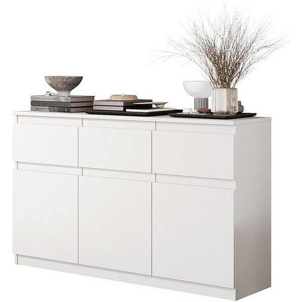 Furnica Kommode Sideboard NOAH 120cm - Weiß Matt