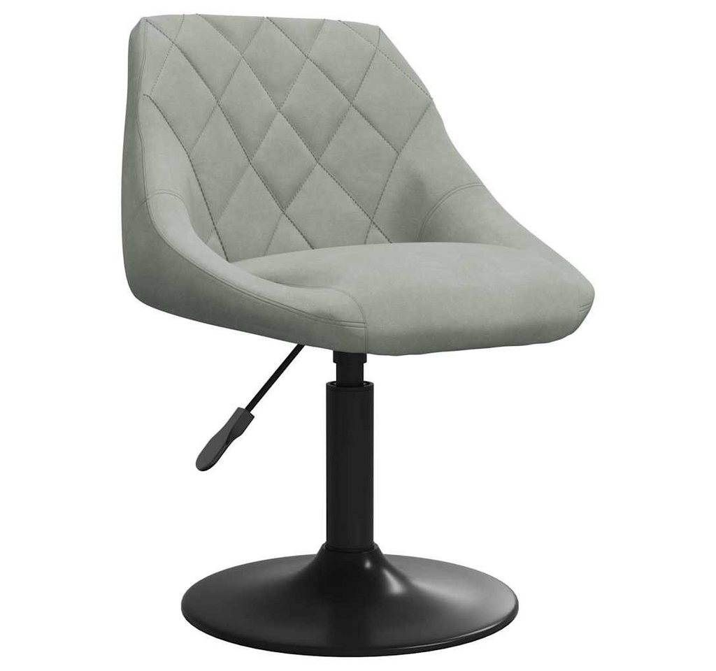 furnicato Barhocker Barstuhl Hellgrau Samt mit Stahlgestell 46x44x(62,5-77,5) cm (1 St), Drehbarer Barhocker, höhenverstellbar mit Gasdruckfeder für die Küche – Bild 2 von 5