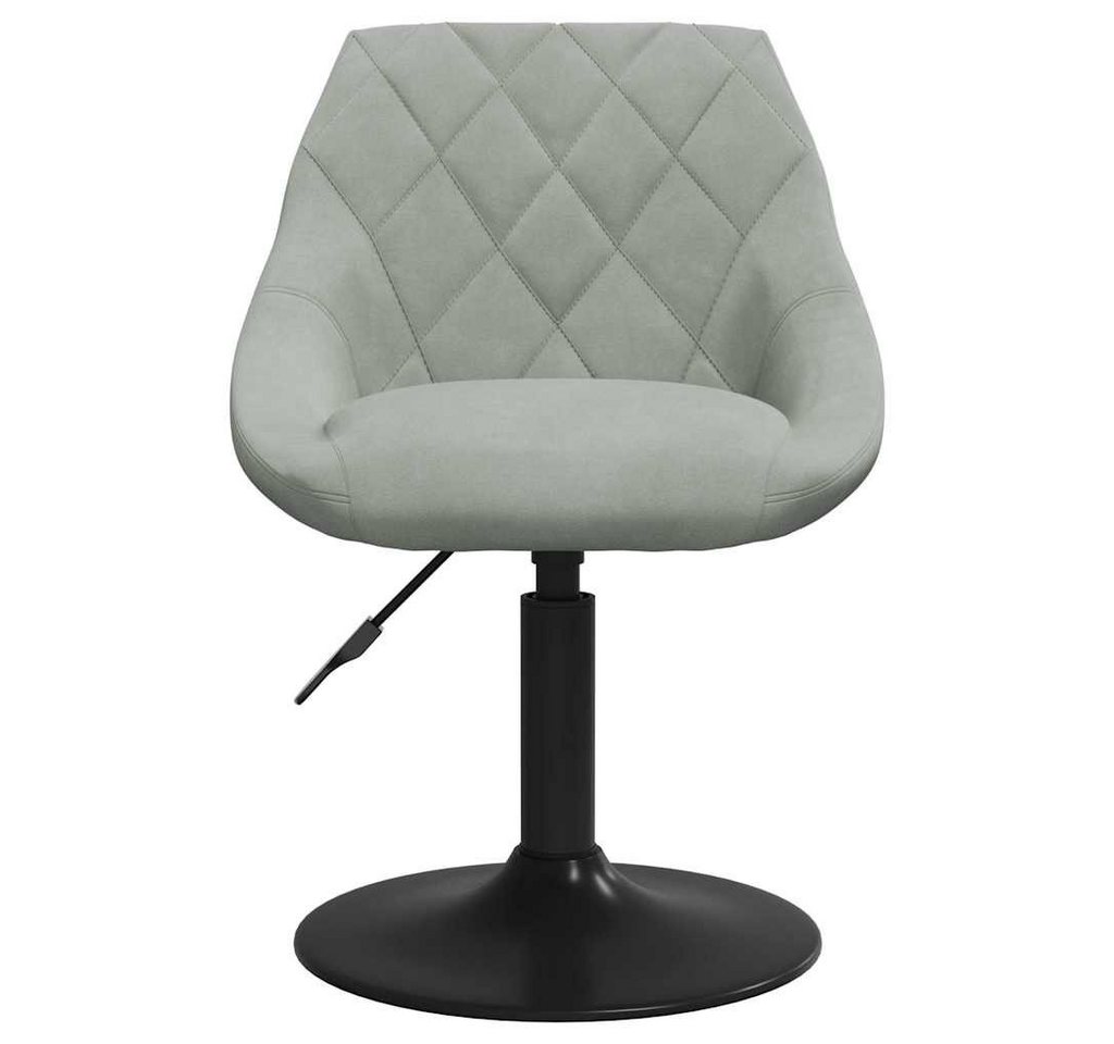 furnicato Barhocker Barstuhl Hellgrau Samt mit Stahlgestell 46x44x(62,5-77,5) cm (1 St), Drehbarer Barhocker, höhenverstellbar mit Gasdruckfeder für die Küche – Bild 3 von 5