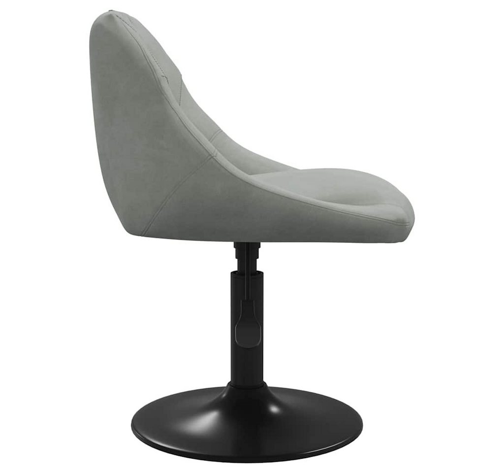 furnicato Barhocker Barstuhl Hellgrau Samt mit Stahlgestell 46x44x(62,5-77,5) cm (1 St), Drehbarer Barhocker, höhenverstellbar mit Gasdruckfeder für die Küche – Bild 5 von 5