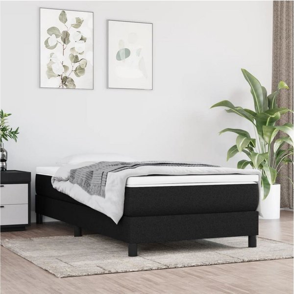 furnicato Bett Boxspring-Bettrahmen 203 x 100 x 25 cm Schwarz (1-tlg), Atmungsaktives Bettgestell mit stabilen Beinen für dein Schlafzimmer
