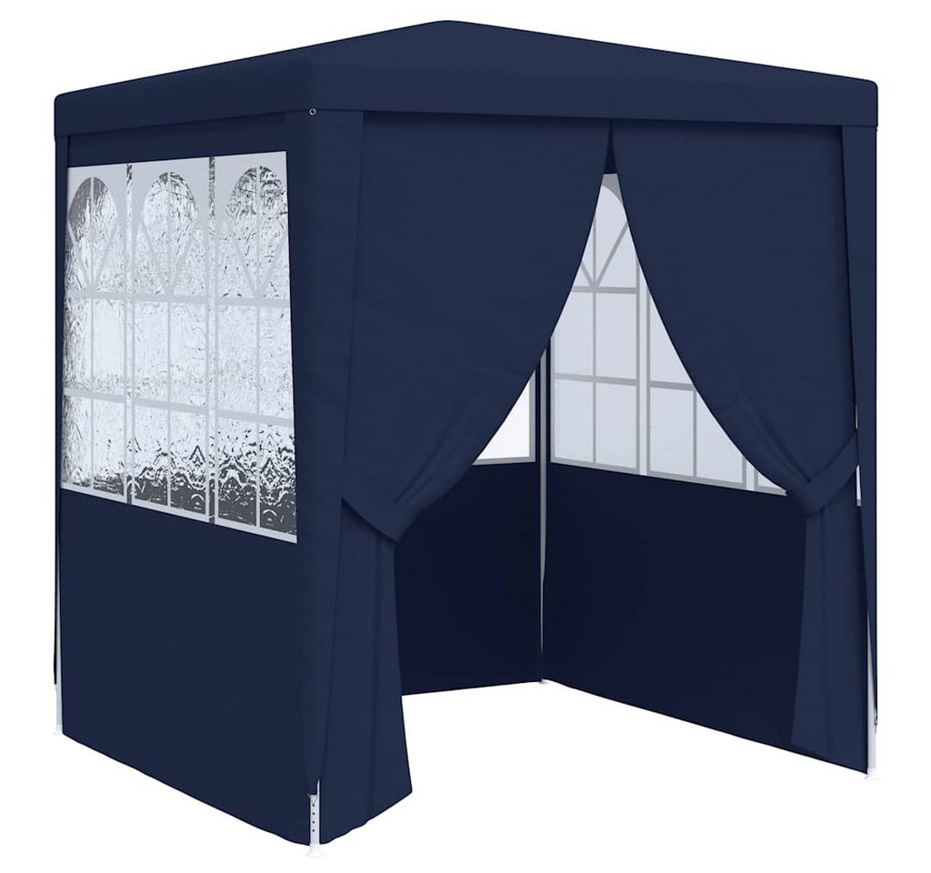 furnicato Partyzelt Blau 2 x 2 x 2,4 m mit UV- und wasserbeständigem Material, Stabiles Pavillon-Zelt mit Seitenwänden und rostfreiem Stahlrahmen – Bild 2 von 5