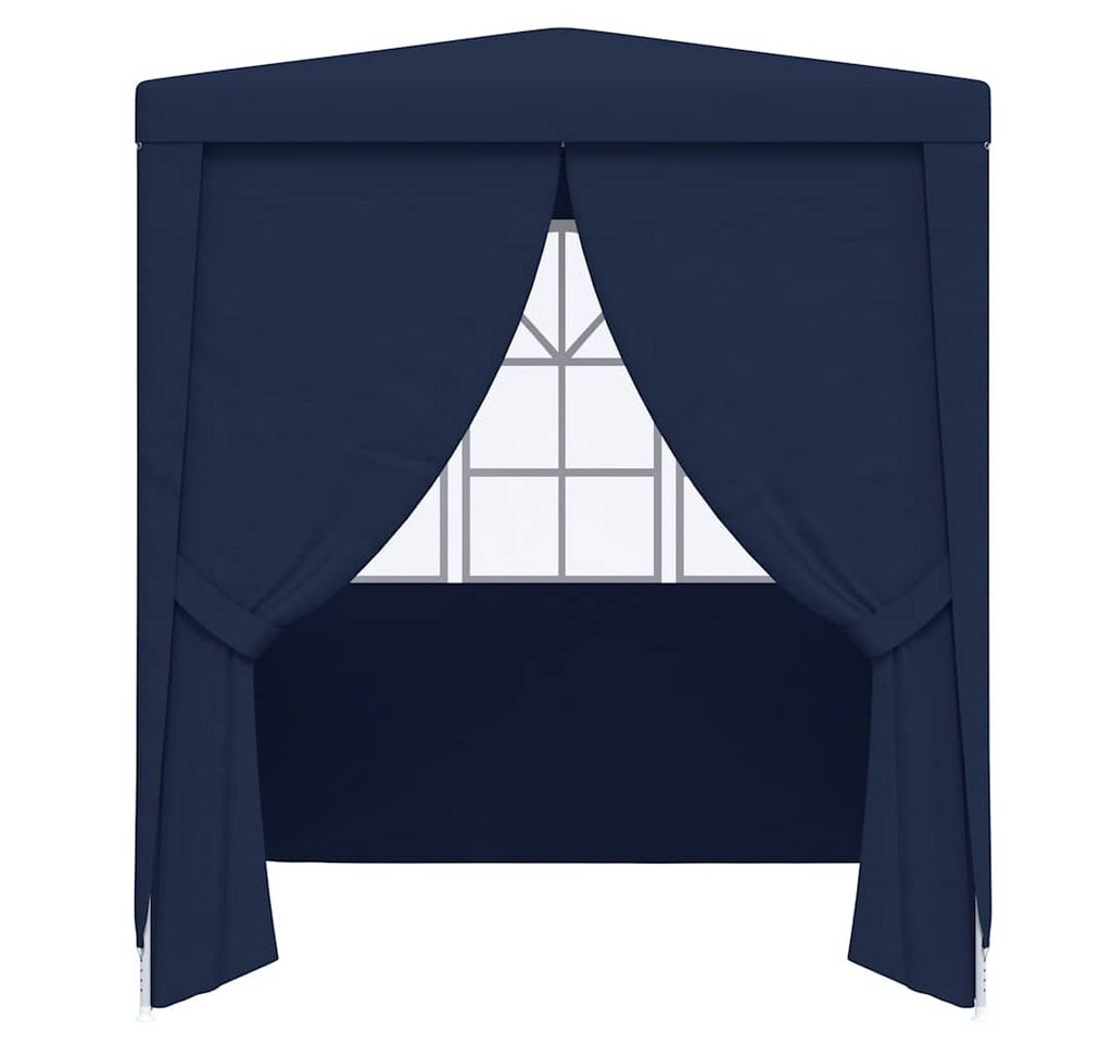 furnicato Partyzelt Blau 2 x 2 x 2,4 m mit UV- und wasserbeständigem Material, Stabiles Pavillon-Zelt mit Seitenwänden und rostfreiem Stahlrahmen – Bild 4 von 5