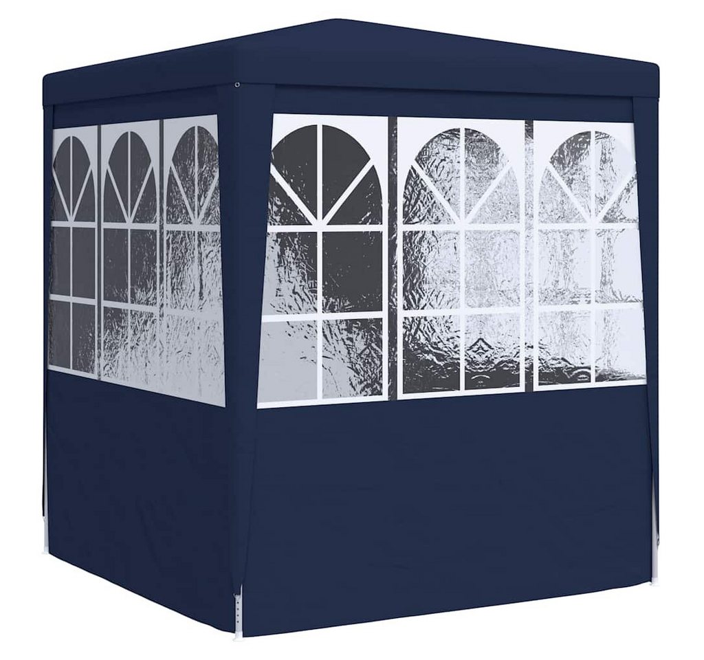 furnicato Partyzelt Blau 2 x 2 x 2,4 m mit UV- und wasserbeständigem Material, Stabiles Pavillon-Zelt mit Seitenwänden und rostfreiem Stahlrahmen – Bild 5 von 5