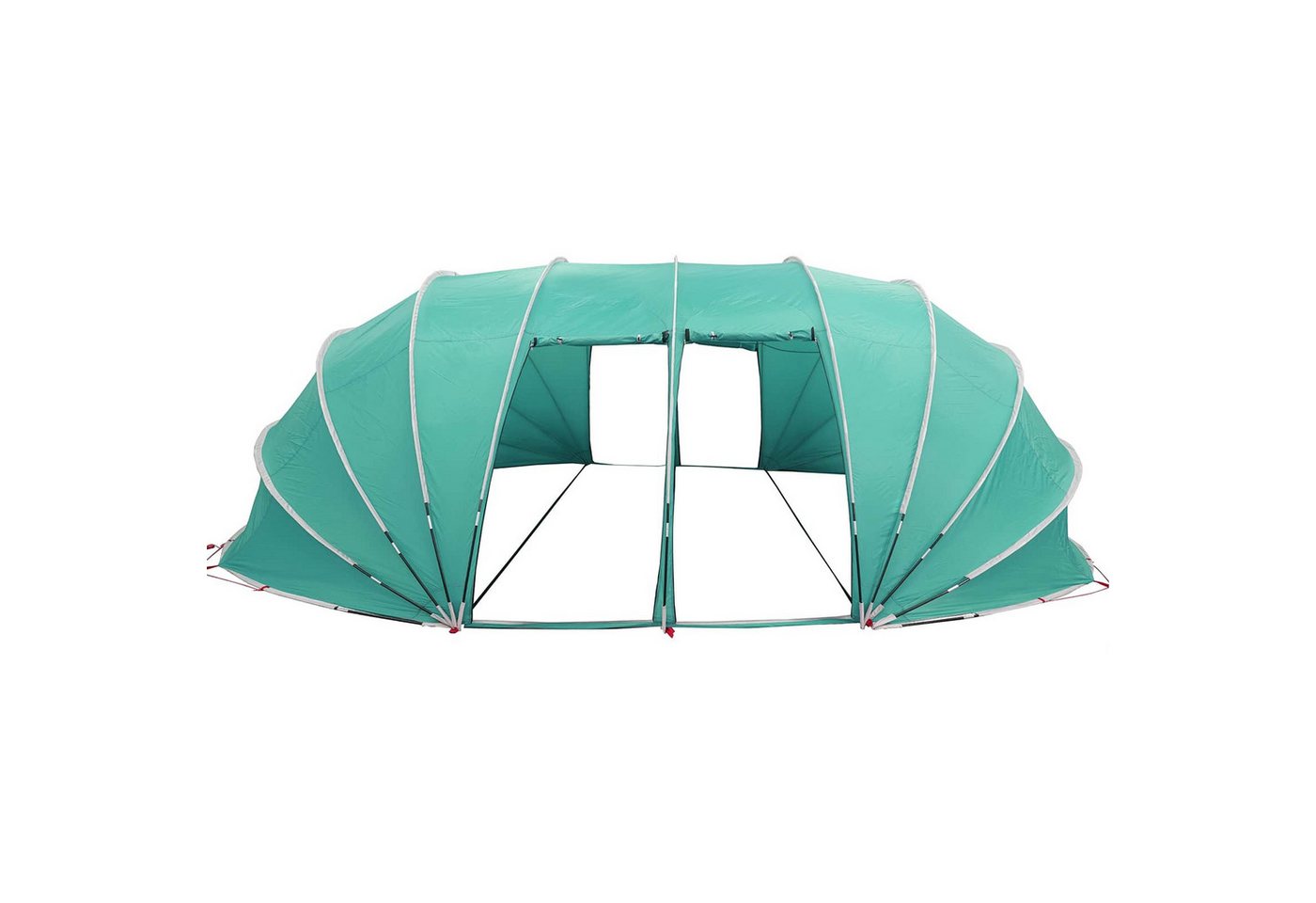 furnicato Poolüberdachung Poolzelt mit Reißverschlusstüren 538x440x204 cm Grün, Wetterfeste Poolüberdachung mit PU-Beschichtung und Erdankern – Bild 5 von 5