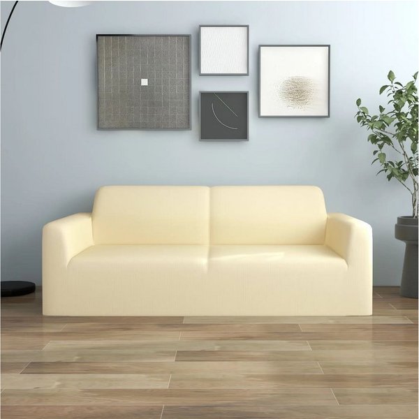 furnicato Sofahusse Dehnbare Creme für 2-Sitzer 145-185 cm Breite