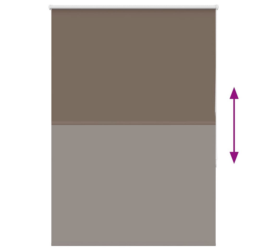Verdunklungsrollo Verdunkelungsrollo 105x150 cm Kaffeebraun, furnicato, Bohrlose Montage mit Klemmträger für Fenster-Sichtschutzrollo – Bild 5 von 5