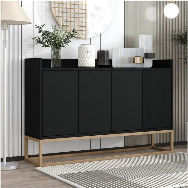 Furnishings Home Sideboard Anrichte Schrank Buffetschrank Modernes Breite 120 cm (120x30x80 cm), Geeignet für Esszimmer, Wohnzimmer, Küche
