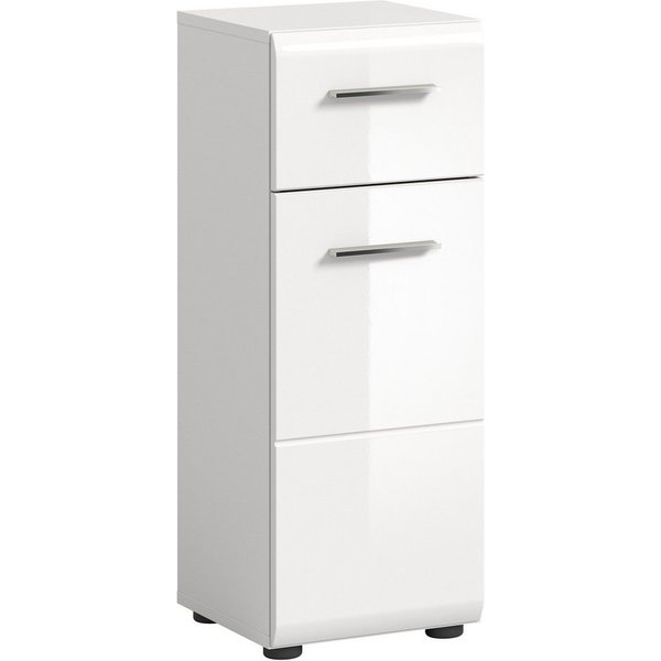 furnling Badkommode Standschrank Ivy, 1 Schublade, 1 Tür, 2 Fächer innen, Stauraum, Badezimmerschrank, weiß
