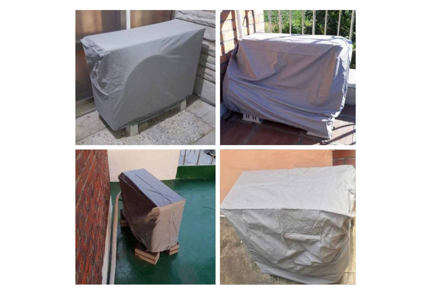 FUROKOY Abdeckhaube Regen-, wasser- und sonnensichere Klimageräteabdeckung für Außengeräte 86x32x56cm, Futterfarbe zufällig – Bild 2 von 5