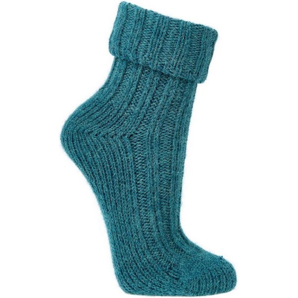FussFreunde Kuschelsocken 2 Paar farbenfrohe Alpakasocken für Damen & Herren, wärmend und weich (Set, 2 Paar) mit doppeltem Umschlag
