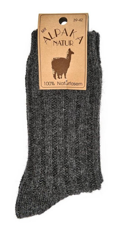 FussFreunde Norwegersocken 2 Paar, 100% Wollsocken mit Alpaka, NATUR PUR, mit ANTI-LOCH-GARANTIE (2 Paar) Spitze und Ferse verstärkt, absolut wärmend – Bild 2 von 5