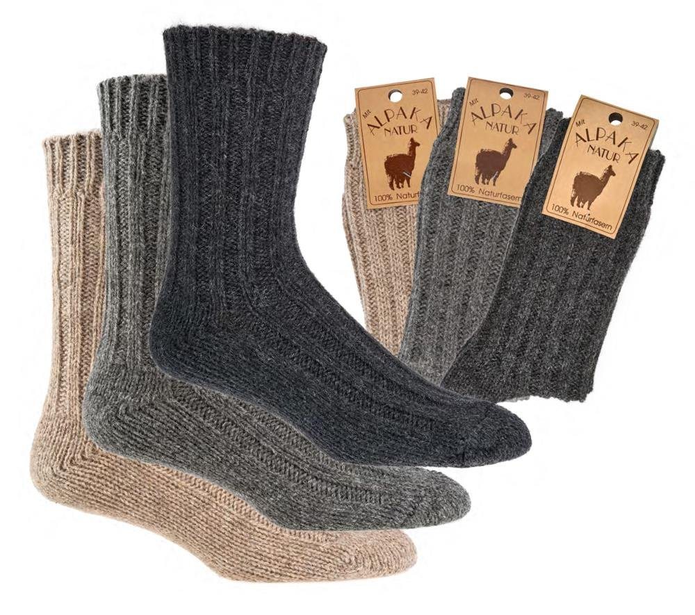 FussFreunde Norwegersocken 2 Paar, 100% Wollsocken mit Alpaka, NATUR PUR, mit ANTI-LOCH-GARANTIE (2 Paar) Spitze und Ferse verstärkt, absolut wärmend – Bild 3 von 5
