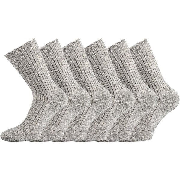 FussFreunde Norwegersocken 6 Paar Premium Wollsocken 100% Schafwolle Natur pur Plüschsohle (Set, 6 Paar) Wohlig weich mit Plüschsohle, Ohne Gummidruck