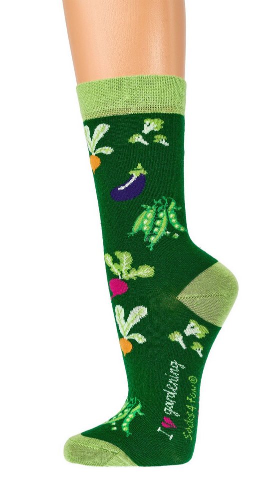 FussFreunde Socken 2 Paar Fun Socken, Spaß mit Socken, viele lustige Motive, Geschenkidee (Set, 2 Paar) handgekettelte Zehennaht, Piqué-Komfortbund – Bild 2 von 5