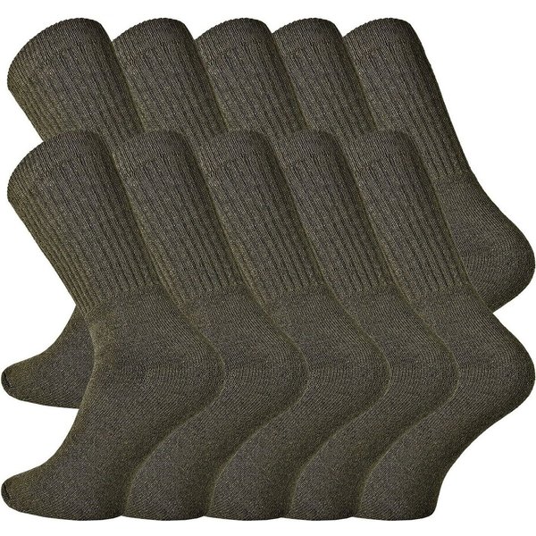 FussFreunde Sportsocken 10 Paar EXTRA ROBUST Armysocken Bundeswehrsocken Vollfrottee (10 Paar) Vollfrotteefuß, umgenähter Rand, schwere Qualität