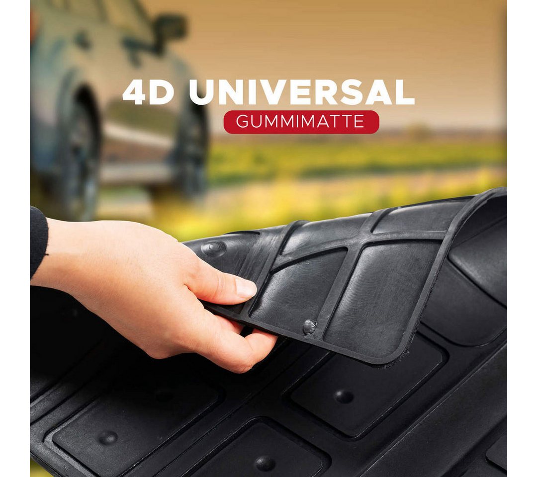 fussmattenprofi.com Auto-Fußmatte 4D Universal Auto Gummi Fussmatten Set (1 St), Peugeot 3008, Jaguar F-Pace, Tesla Model X, Honda HR-V, Volkswagen T-Cross, Fia – Bild 3 von 5