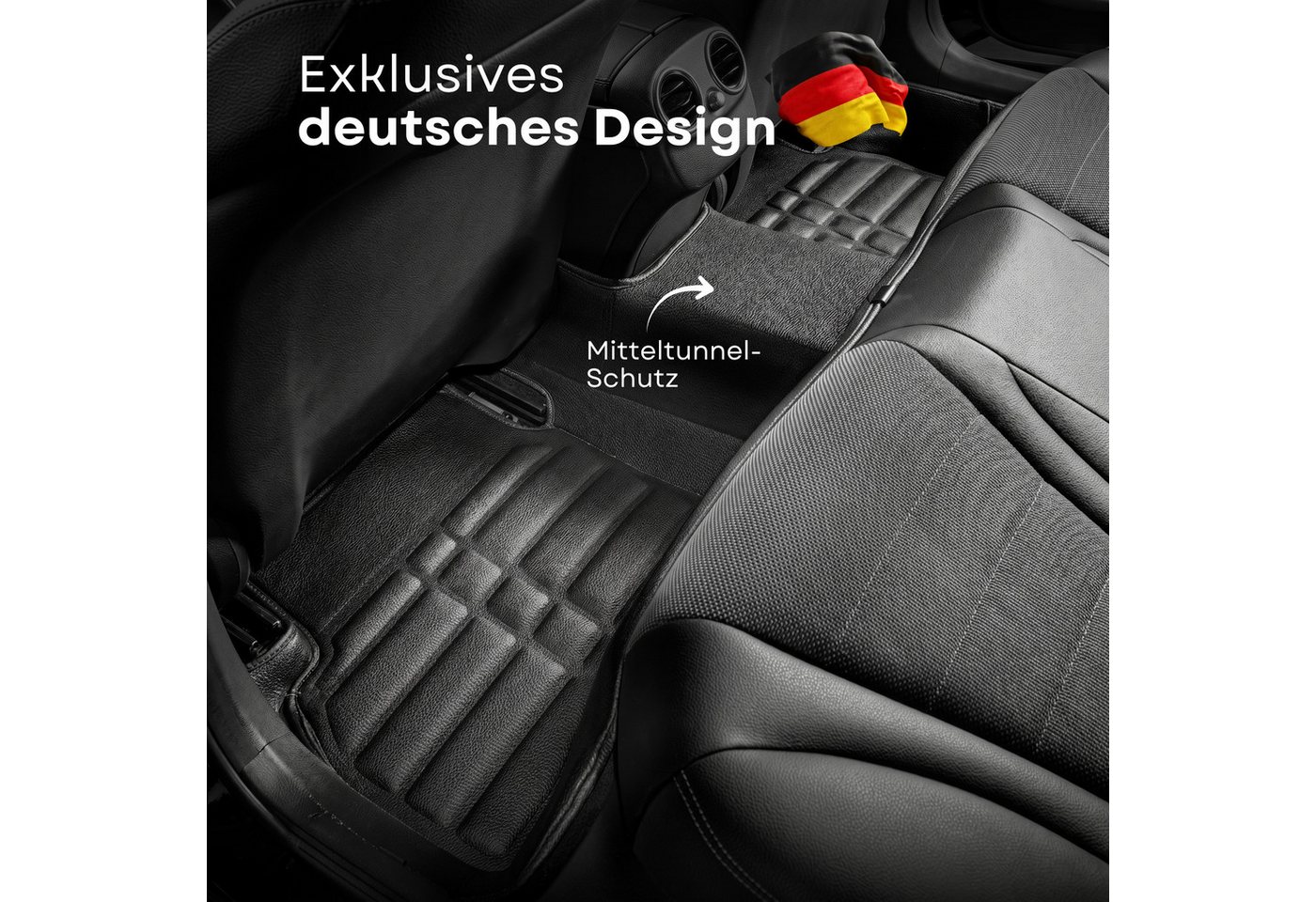 fussmattenprofi.com Auto-Fußmatte 5D Premium Auto Fussmatten für Mercedes C Klasse (W205/S205) 2014-2021 (1 St), für Mercedes Mercedes C Klasse – Bild 4 von 5