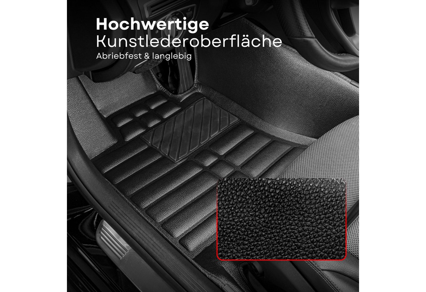 fussmattenprofi.com Auto-Fußmatte 5D Premium Auto Fussmatten für Nissan Qashqai (2.Gen) (J11) 2014-2021 (1 St), für Nissan Nissan Qashqai – Bild 5 von 5