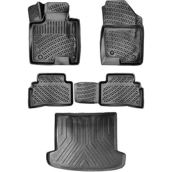 fussmattenprofi.com Auto-Fußmatten 3D Gummimatten & Kofferraumwanne für Hyundai Tucson (4.Gen) 2020-2026