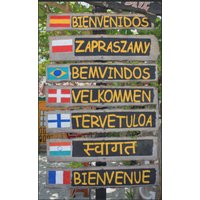 Fussmatte Sprache Willkommen 7003