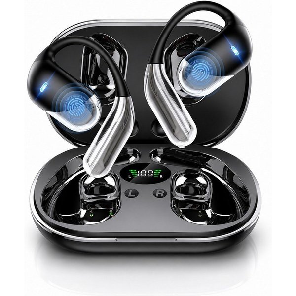 Futicare KI-Übersetzungskopfhörer mit GPT, Bluetooth Kopfhörer mit Ohrbügel, Open-Ear-Kopfhörer (mit Echtzeitübersetzung, 198 Sprachen, ohne Abo, Bluetooth Kopf
