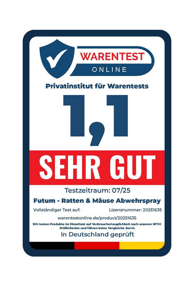 FUTUM Vergrämungsmittel Ratten & Mäuse Abwehrspray, 0,5 l, Präventiver Schutz, Vielseitig einsetzbar, Wirtschaftlich – Bild 2 von 3