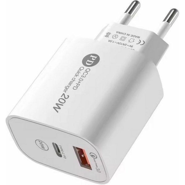Futurea 40W Ladestecker Dual Fast-Charging Schnellladegerät Smartphone-Ladegerät (Packung, 1-tlg., Gleichzeitig zwei Geräte laden, Dual-Anschluss mit USB-A und 